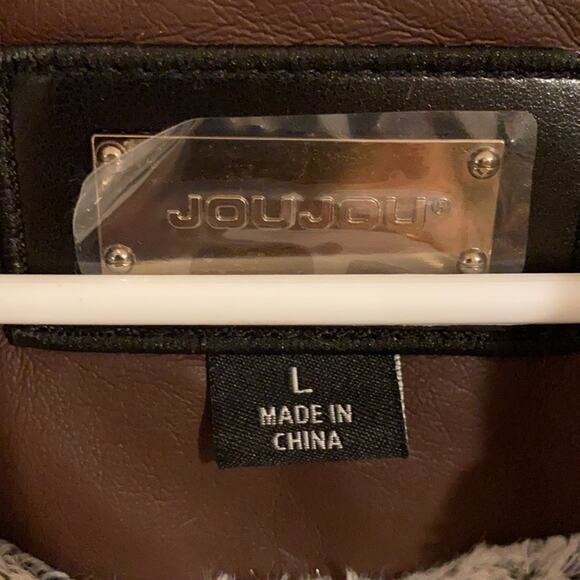 NWT Jou Jou hooded Faux Fur Moto Jacket - Picture 10 of 15